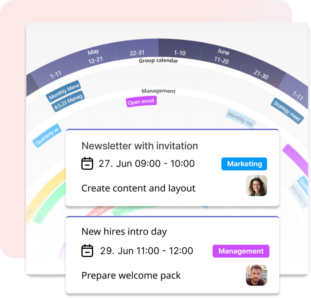 PlanIt Circular Calendar | Year Planner App for Teams | Enable 365