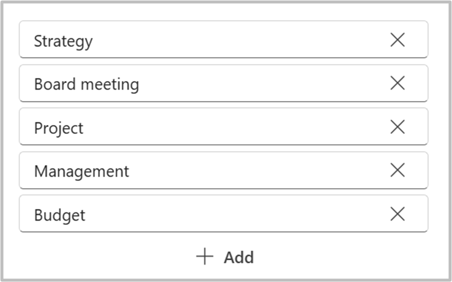 Manage meeting categories