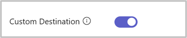 Select Custom destination