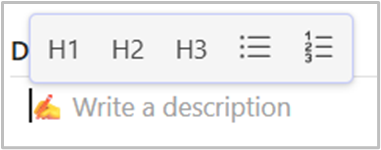 Header styles dialog